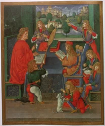 Massimiliano Sforza as a Pupil with His Teacher Gian Antonio Secco